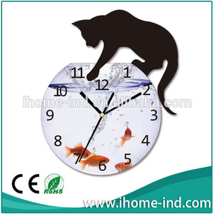 Caldo di nuovi prodotti per il 2015 home decor <span class=keywords><strong>gatto</strong></span> <span class=keywords><strong>orologio</strong></span> <span class=keywords><strong>da</strong></span> <span class=keywords><strong>parete</strong></span> in plastica( t5408) - Product Image 1