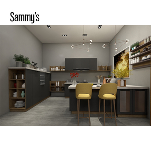 Tủ bếp phụ kiện nhà bếp mô hình đồ nội thất tủ bếp xử lý lưu trữ nhà bếp tủ Trắng tủ bếp hiện đại - Product Image 5