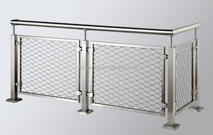 304/316 Acero inoxidable escalera handraill/<span class=keywords><strong>barandilla</strong></span> y balcón valla con cable redes - Product Image 2
