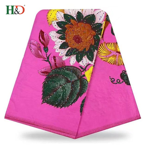 H & D satén africano diamante acolchado tela 100% algodón Ankara cera de Holanda impresión para al por mayor - Product Image 5