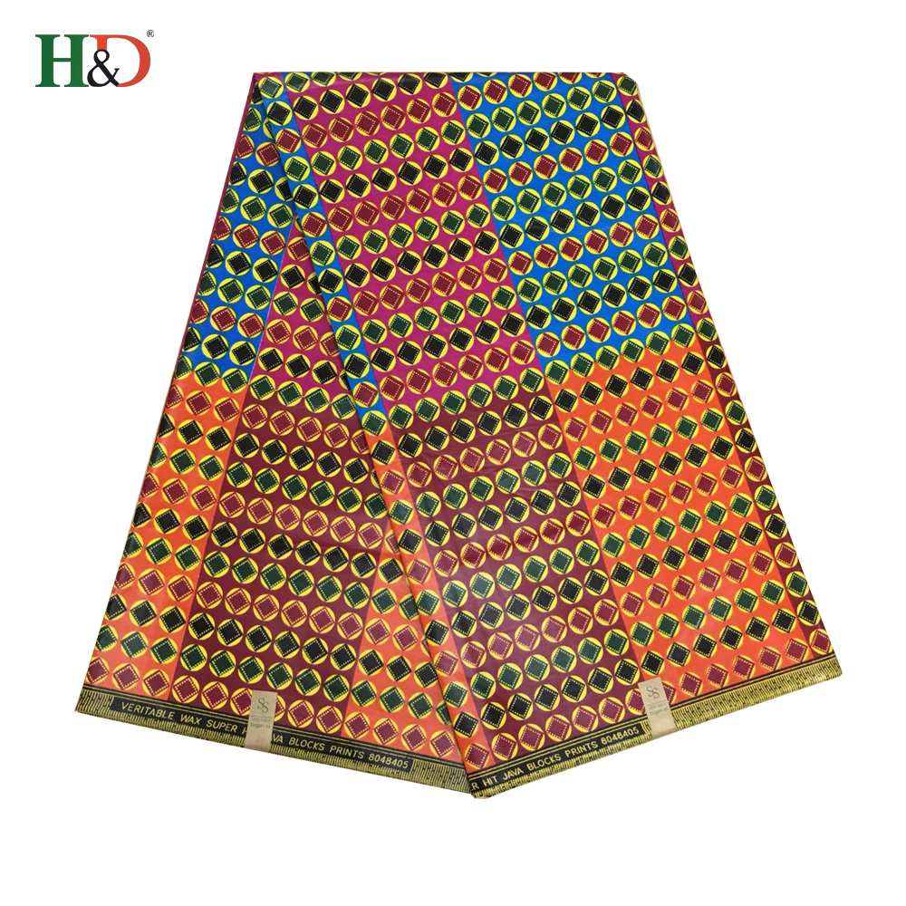H & D La Turquie Imprimer 100% Coton Super Java Cire Hollandais Kitenge Tissu Pour 2018 Nouveau Style