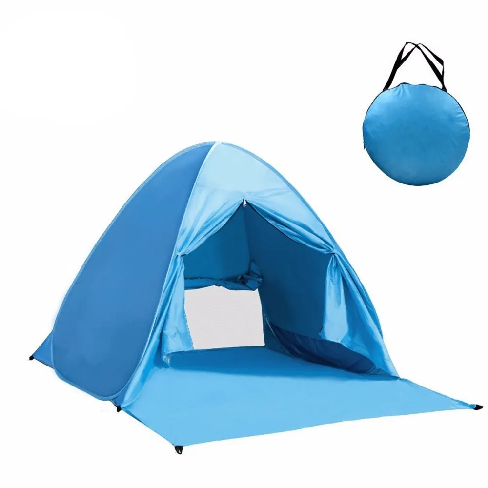 Tente de Camping ultralégère pour 2 personnes avec sac de transport en forme de dôme pour famille, randonnée, parc, plage