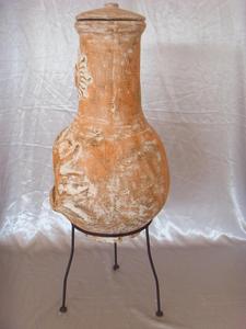 Cheminée en <span class=keywords><strong>terre</strong></span> <span class=keywords><strong>cuite</strong></span> rustique personnalisée faite à la main pour la décoration de jardin en plein air - Product Image 2
