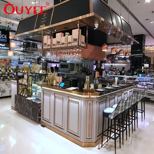 Progettazione del negozio della decorazione della caffetteria dell'alimento del succo del gelato di legno - Product Image 5