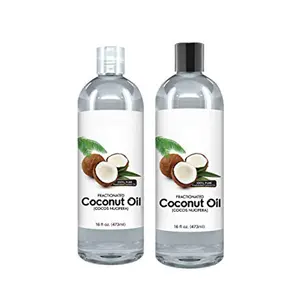 Aceite de coco 100% puro y Natural para hombre y mujer, aceite de coco orgánico fraccionado hidratante para cara, piel y cabello