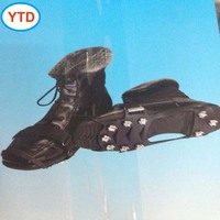 Crampons de glace universels antidérapants à 10 dents Crampons élastiques à neige 10 goujons Crampons de traction de style orteil de sécurité Chaussures Bottes