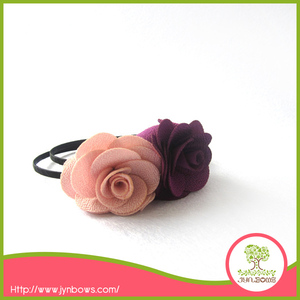 <span class=keywords><strong>rosa</strong></span> e viola raso e tessuto boutique floreale fascia per i bambini - Product Image 4