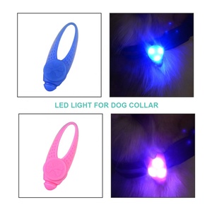 ปลอกคอสัตว์เลี้ยงไฟ <span class=keywords><strong>LED</strong></span> ความปลอดภัยซิลิโคนคลิปบนจี้สุนัขแมวแท็ก ID