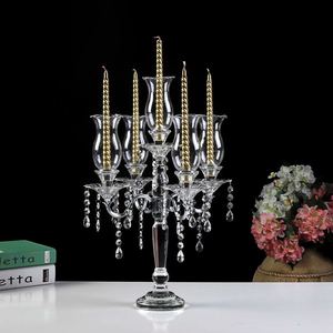 Hermosa decoración de la Mesa de boda de cristal <span class=keywords><strong>candelabro</strong></span> para 5 brazos - Product Image 1