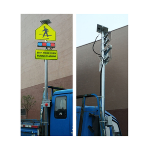 Yellow <strong>Triangle</strong> Pedestrian Traffic Signs Manual Red and White <strong>Reflective</strong> Limit Height <strong>Sign</strong> - Product Image 6