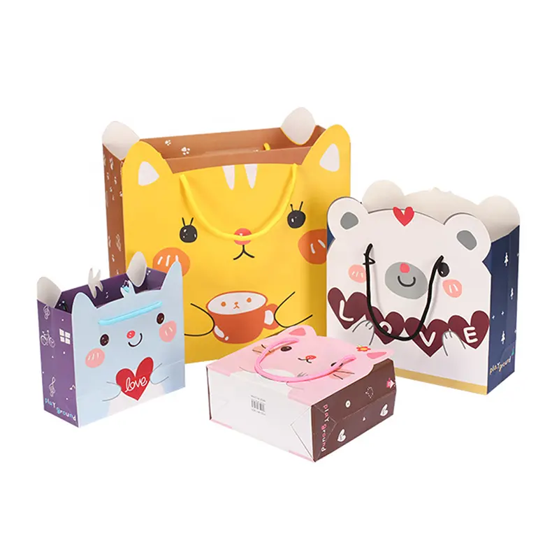 Hot sale cartoon gift packaging paper bag