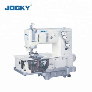 Jk2000c máquina de costura dupla agulha, cinto plano para máquina de costura, corte e calças, máquina industrial de costura