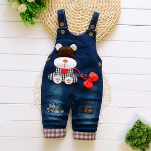 Trẻ Em Jeans Yếm Thiết Kế Động Vật Jeans Jumpsuit Jeans Denim Yếm