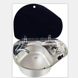 RV Motorhomes Caravan Kitchen Stainless Steel Stove Combi Sink For Hotel Public School Hospital Cooking GR-600