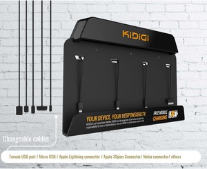 พาวเวอร์แบงค์มินิติดผนังโฆษณา4พอร์ตสถานีชาร์จโทรศัพท์มือถือหลายสำหรับผู้บริโภคในโรงพยาบาล - Product Image 2