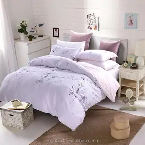 Lençol de cama rosa 3d de algodão com impressão rosa, capa e travesseiro bs424, 100%
