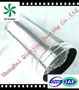 Conducto de campana de cocina de China, fugas de aire, fabricantes de conductos de autobús, tubo de aire de papel de Aluminio flexible hose4"