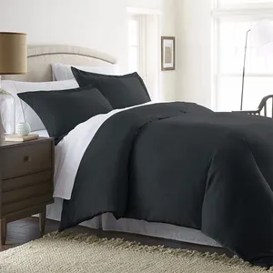 Ev otel düz boyalı moda tipi nevresim takımı kral 100% pamuk yatak çarşafı seti