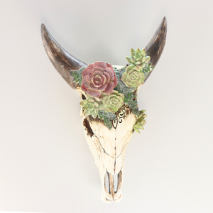 Handmade Animal <strong>Skulls</strong> Decoration Resin Bull Head Wall <strong>Decor</strong> - Product Image 1