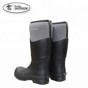 Mens <strong>Waterproof</strong> Neoprene Rain <strong>Boots</strong> With <strong>Steel</strong> <strong>Toe</strong> Outdoor Rain <strong>Boots</strong> - Product Image 2