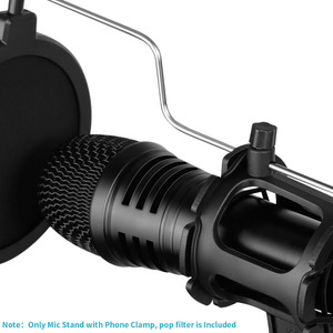 Adjustable Recording Mic stehen Arm Scissor Arm + Microphone Pop Filter + Shockproof Frame + Mobile Phone Hold