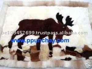 알파카 깔개 카펫 페루 39x27 "무스 디자인