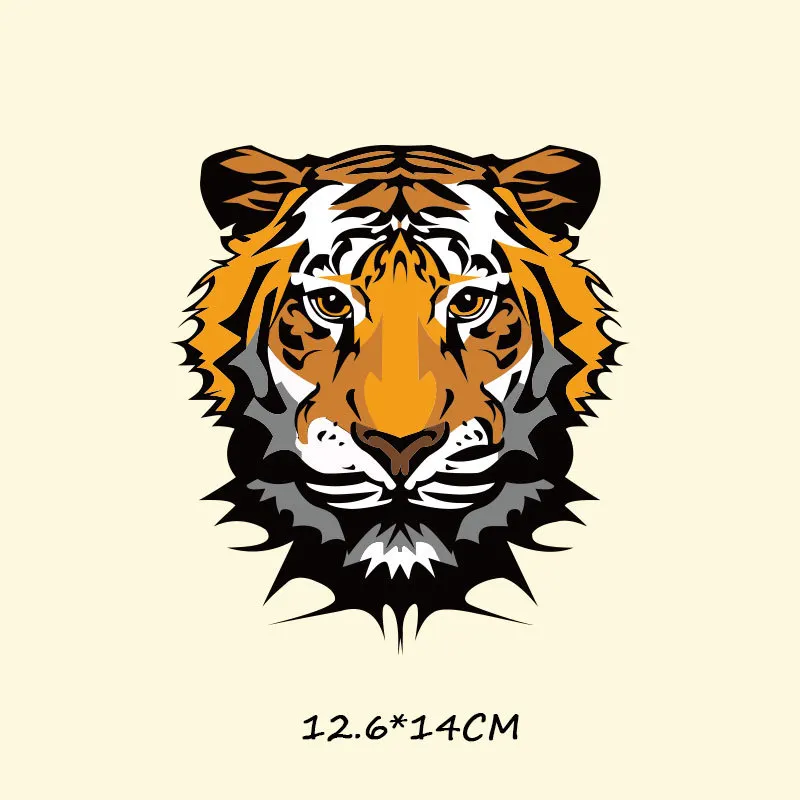 tiger and Lion face design iron on printing heat transfer sticker