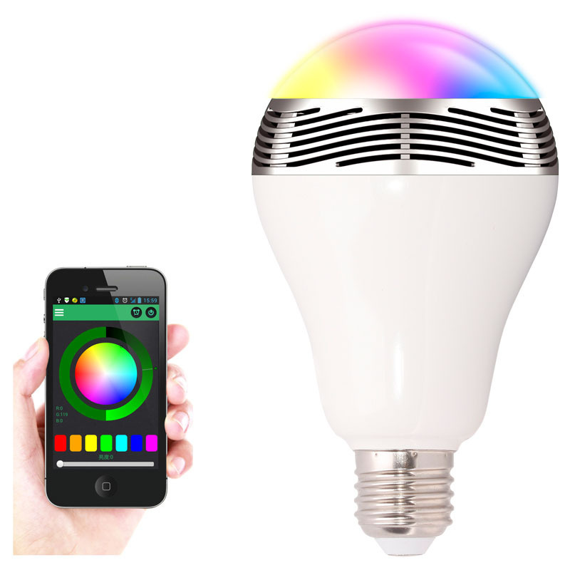 Smart Android IOS APPLE RGB musique sans fil audio jhw-v169 mini haut-parleur bluetooth portable avec ampoule led E27