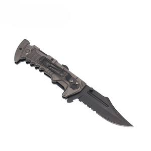 <span class=keywords><strong>2021</strong></span> nouveau Style vente chaude en acier inoxydable pliant Camping couteau survie en plein air sauvetage couteau de poche lame en aluminium OEM EDC utilisation - Product Image 5