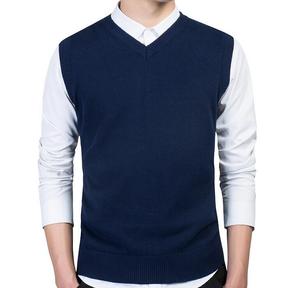 cuello en v suéter <span class=keywords><strong>chaleco</strong></span> al por mayor, <span class=keywords><strong>hombre</strong></span> con cuello en v sin mangas del <span class=keywords><strong>chaleco</strong></span> del suéter de <span class=keywords><strong>rombos</strong></span> para hombres - Product Image 3