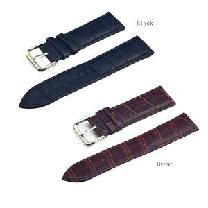 <span class=keywords><strong>Cinturino</strong></span> <span class=keywords><strong>orologio</strong></span> alligatore di alta moda in <span class=keywords><strong>pelle</strong></span> di qualità marrone nero 18/20/22mm Charm prezzo a buon mercato - Product Image 1