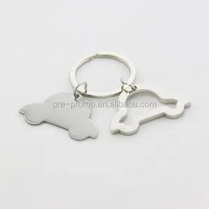 Custom Wholesale Metal Double Car Shape Keychain