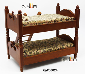 Meubles de maison de poupée, livraison gratuite, 1:12, girafe, <span class=keywords><strong>lit</strong></span> superposé pour enfants, avec échelle - Product Image 2