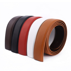 Men's Smooth Automatic Unbuckled Leather <strong>Belt</strong> Two-layer Cowhide Without Buckle <strong>Trousers</strong> <strong>Belt</strong> - Product Image 2