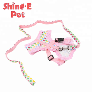 Encaje de color rosa pequeña arnés del perro y la correa del <span class=keywords><strong>chaleco</strong></span> de malla <span class=keywords><strong>para</strong></span> mascotas cachorro de gato - Product Image 4