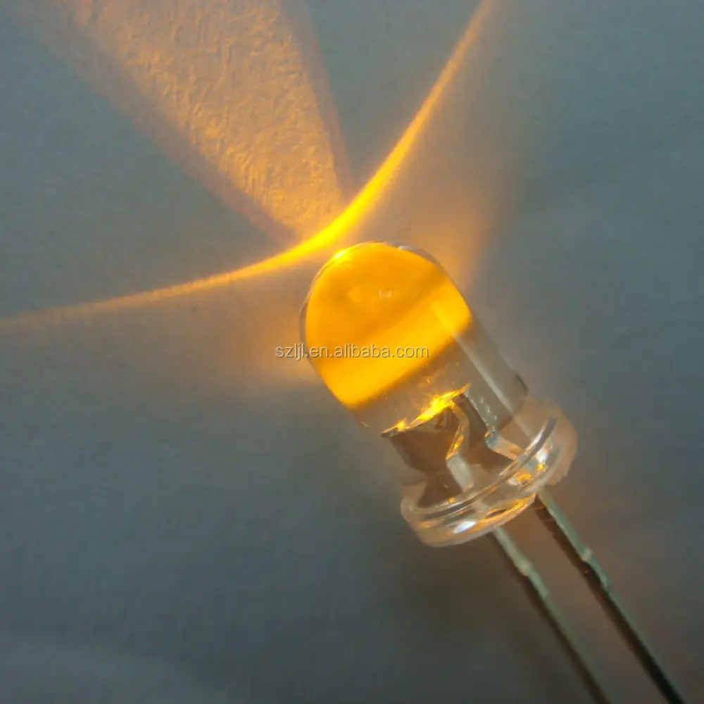 Best price 3mm 5mm 10mm Amber color round led light emitting diode