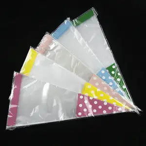 Impreso de cono de helado, forma de triángulo, bolsas de plástico