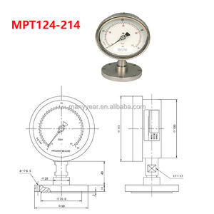 MPT124-213 Kunststof Extruderen Flens Hoge Temperatuur Smelt Druk Aanwijzer Meter Sensor Zender Met 450c - Product Image 5