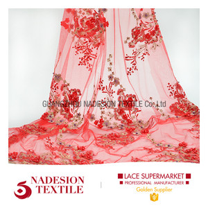 Productos más vendidos bordado verde menta tulle tela por el patio <span class=keywords><strong>online</strong></span> India - Product Image 5