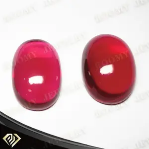 Hot 3A Lab Creatd Ruby #5 Color Oval Cut Cabochon Synthetic Corundum Loose Gemstone