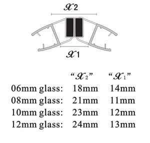 Tiras impermeables de goma para pantalla de <span class=keywords><strong>ducha</strong></span> de baño, sellos magnéticos para puerta de vidrio, 135 grados, en oferta - Product Image 4