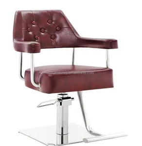 Red color salon chair stainless steel styled salon chairs on promotion QZ-F931