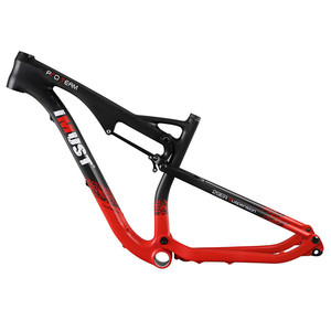 carbon mountain 29er BMX Full Suspension MTB frame with green painting