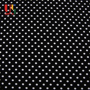 Rayon spandex nero bianco single <span class=keywords><strong>jersey</strong></span> polka swiss dot tessuto stampato vestito - Product Image 3
