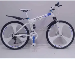 Bicicleta de suspensão dobrável para adultos, 26 brancos, HL-M110