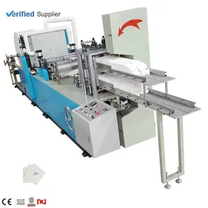 Automatic machine to manufacture printing 1/4 folding paper napkins