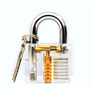 Juego de Herramientas de cierre de acero inoxidable para cerrajero de 24 pines con candados de práctica transparentes - Product Image 5