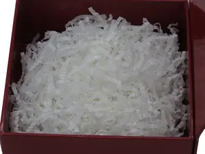 Shredded Paper Basket Filler Stuffing Small Cut Cotton Tissue Kraft Crinkle White Shredded Paper For Gift Box