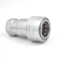 Vannes à boisseau sphérique de style pionnier en acier au carbone 1/2 "NPT BSP ISO 5675 dans les raccords à connexion rapide hydrauliques à coupleur et à prise