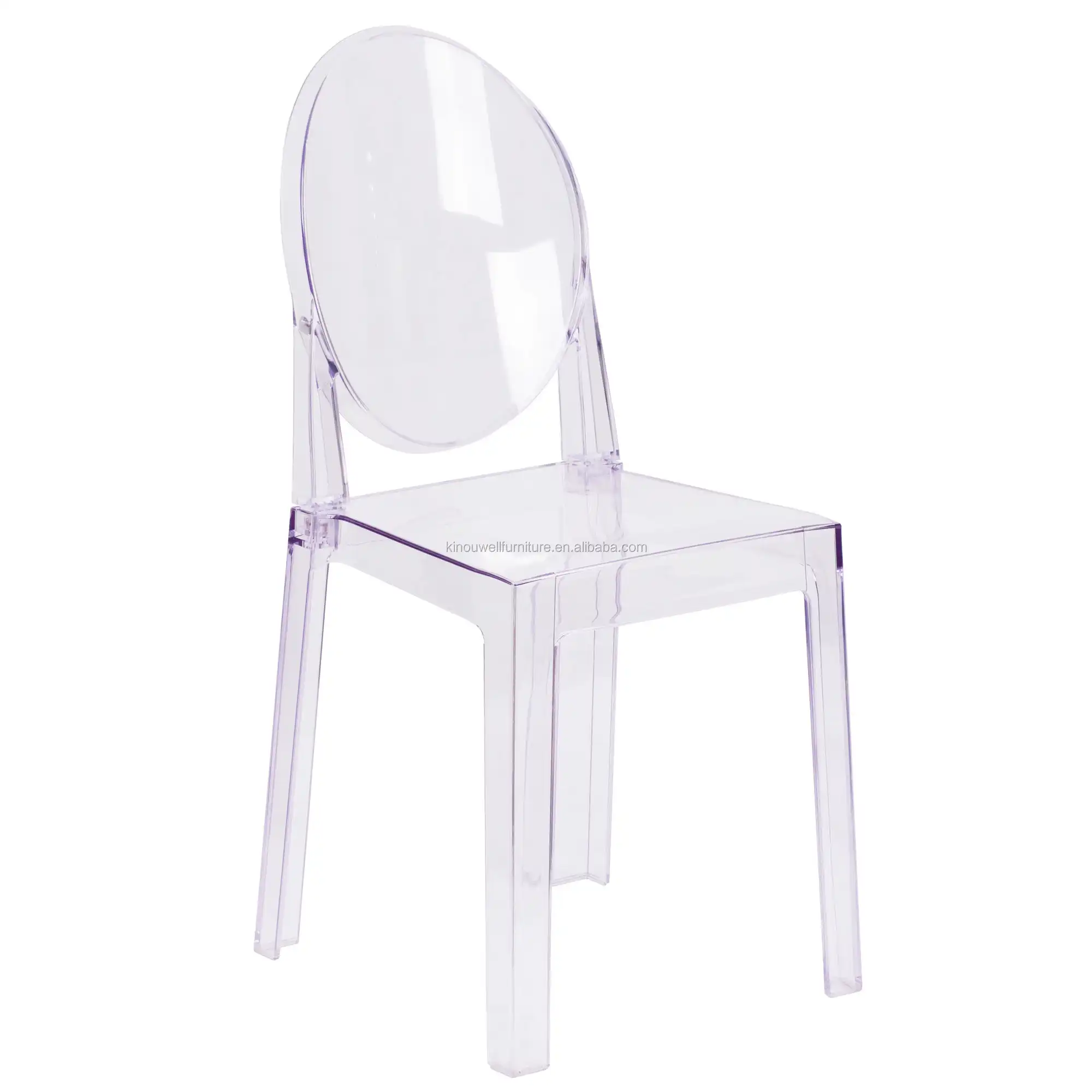Kinouwell ghost chair hot sale white acrylic plastic wedding ghost dining chair dining room furniture modern no home furniture